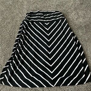 Woman’s Striped Black Skirt